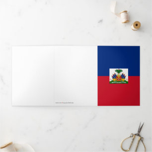 Haiti flag Tri-Fold card