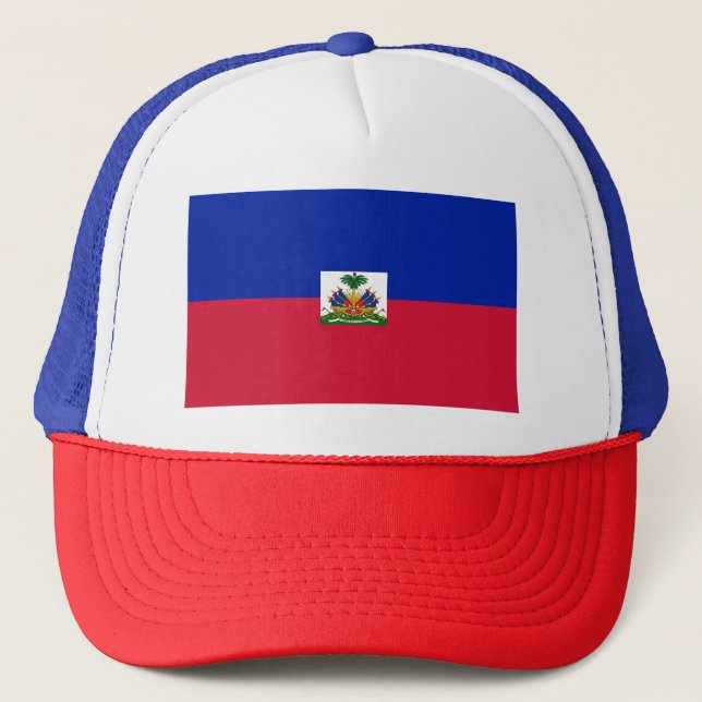 Haiti Flag Trucker Hat (Front)