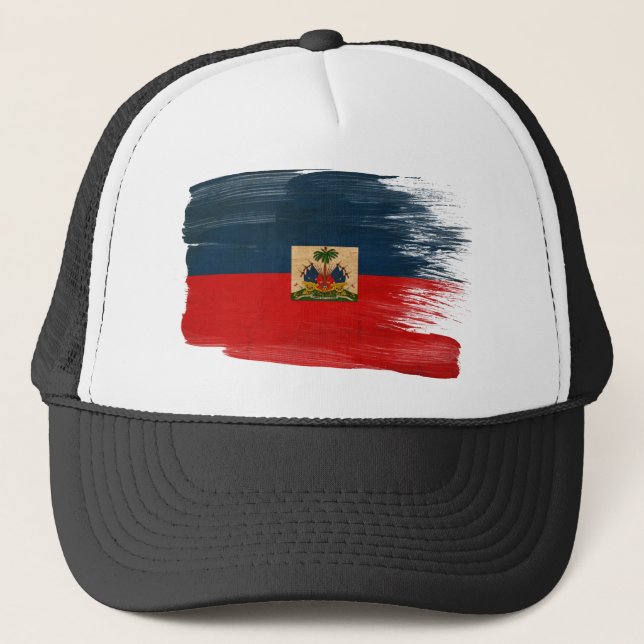 Haiti Flag Trucker Hat (Front)