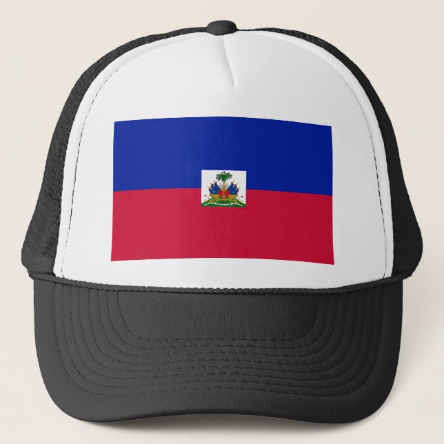 Haiti Flag Trucker Hat (Front)