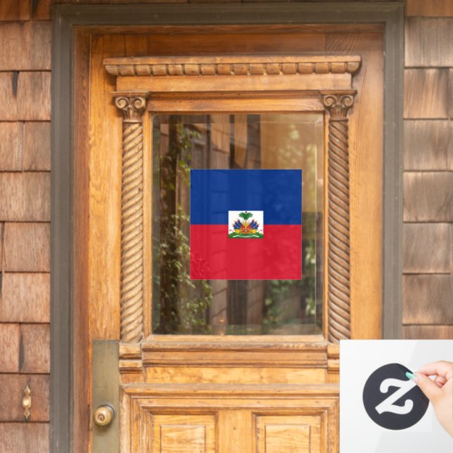 Haiti flag window cling (Home Door)