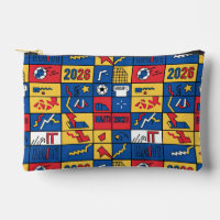 Haiti Football Pattern Zipper Bag