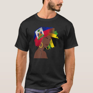 Haiti Haitian America Jamaica Caribbean Woman Girl T-Shirt