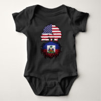 Haiti Haitian American USA Tree Roots Flag
