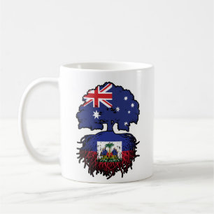 Haiti Haitian Australian Australia Tree Roots Flag Coffee Mug
