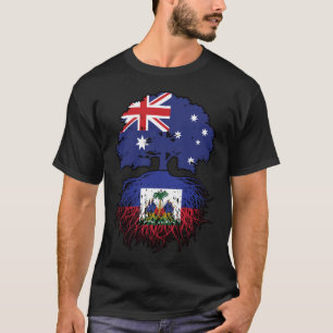 Haiti Haitian Australian Australia Tree Roots Flag T-Shirt