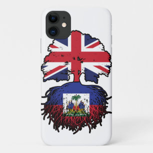 Haiti Haitian British UK Tree Roots Flag iPhone 11 Case