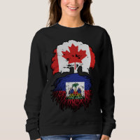 Haiti Haitian Canadian Canada Tree Roots Flag