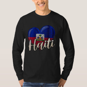 Haiti Haitian Country Flag Day Love Heart Proud Ay T-Shirt
