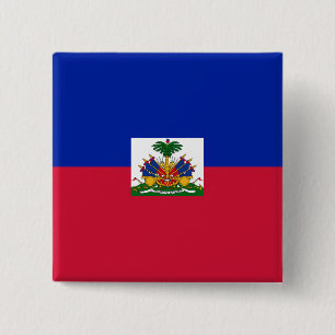 Haiti (Haitian) Flag 2 Inch Square Button
