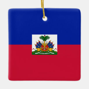 Haiti (Haitian) Flag Ceramic Ornament