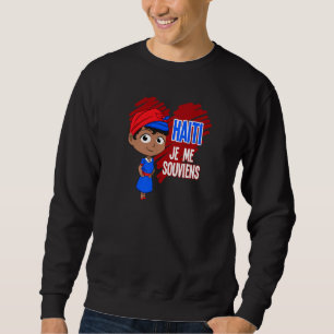 Haiti Haitian Flag Day Proud Ayiti Vintage Woman H Sweatshirt
