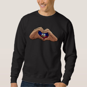 Haiti Haitian Flag Day Proud Love Ayiti Heart Sweatshirt