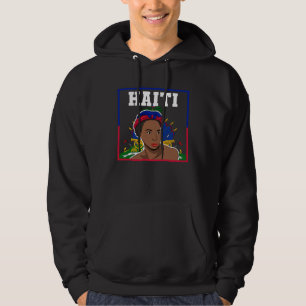 Haiti Haitian Flag Day Proud Woman Ayiti Girl 1 Hoodie