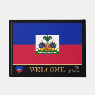 Haiti & Haitian Flag house mats /sports Welcome