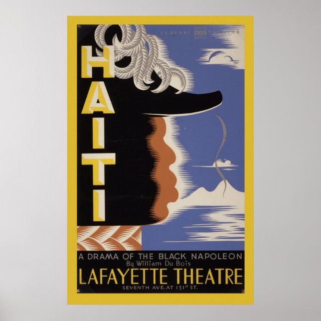 Haiti Harlem Lafayette Vintage WPA Federal Theatre Poster (Front)