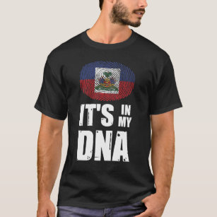  Haiti It's In My DNA Fingerprint Haitian Flag T-Shirt