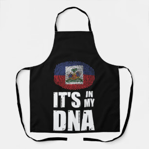Haiti It's In My DNA Haitian Pride Fingerprint Apron