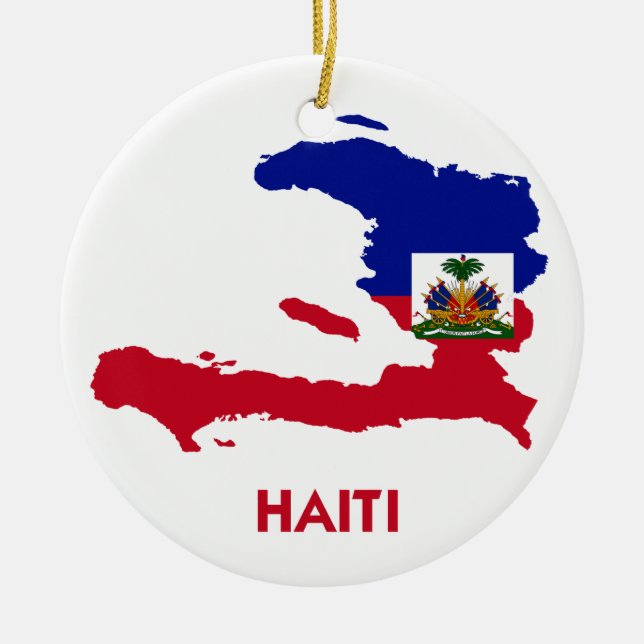HAITI MAP CERAMIC ORNAMENT (Front)