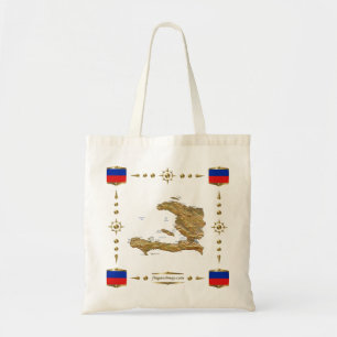 Haiti Map + Flags Bag