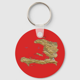 Haiti Map Keychain