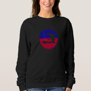 Haiti Map Vintage Haitian Flag Sweatshirt