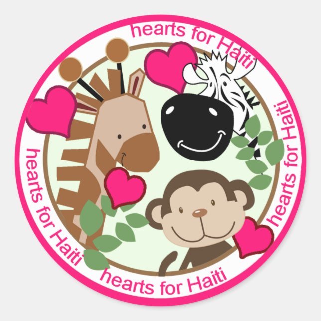 Haiti Relief Valentine Stickers (Front)