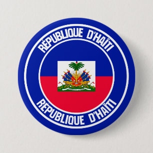 Haiti Round Emblem 3 Inch Round Button