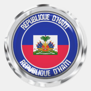 Haiti Round Emblem Classic Round Sticker
