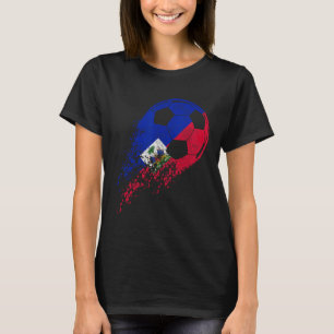 Haiti Soccer Haitian Flag Pride Soccer Player  T-Shirt