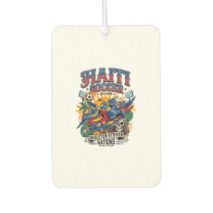 Haiti Soccer Skeleton Striker Nations Poster Style Air Freshener