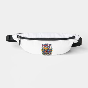 Haiti Soccer Skeleton Striker Nations Poster Style Fanny Pack