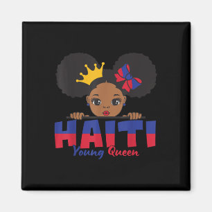 Haiti Young Queen Haitian Flag Tee For Kids Melani Magnet