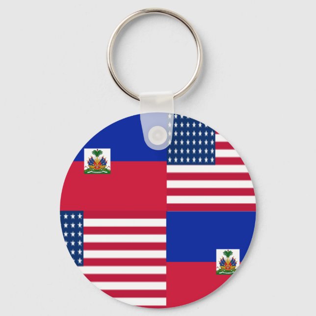 HAITIAN-AMERICAN KEYCHAIN (Front)