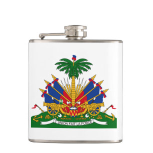 Haitian coat of arms Flask