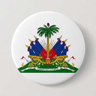 Haitian Coat of Arms (Haiti) 3 Inch Round Button