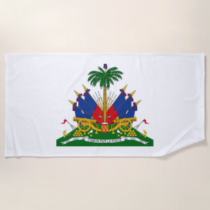 Haitian Coat of Arms (Haiti) Beach Towel