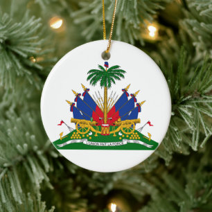 Haitian Coat of Arms (Haiti) Ceramic Ornament