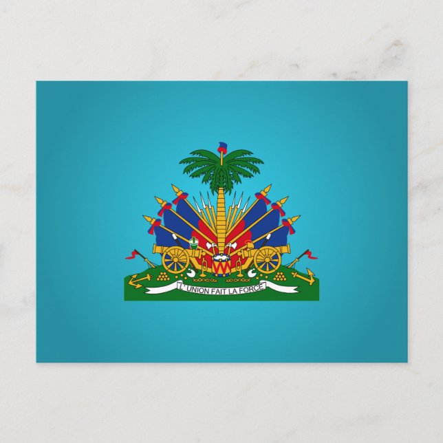 Haitian coat of arms postcard (Front)