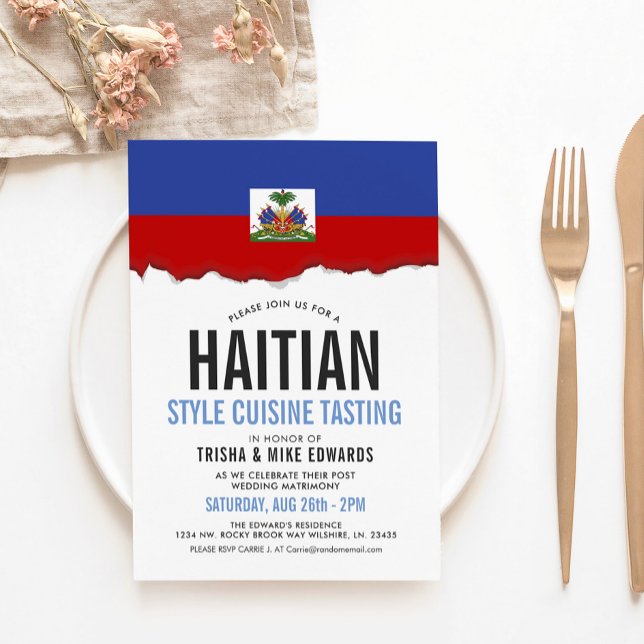 Haitian Cuisine | Party Flag Invite (Creator Uploaded)
