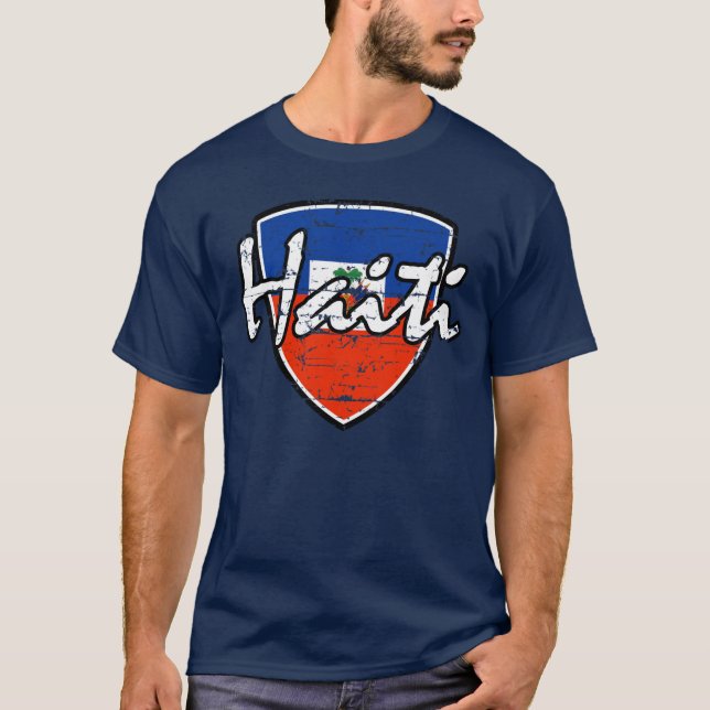 Haitian distressed flag T-Shirt (Front)