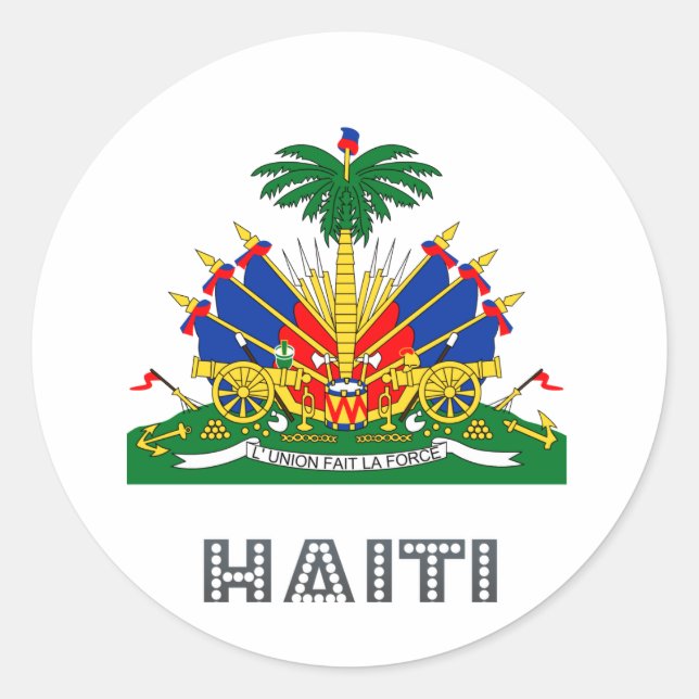 Haitian Emblem Classic Round Sticker (Front)