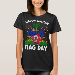 haitian flag day dinosaur men women kids T-Shirt