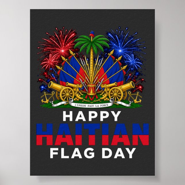 Haitian Flag Day Pride – Ayiti Design Poster (Front)