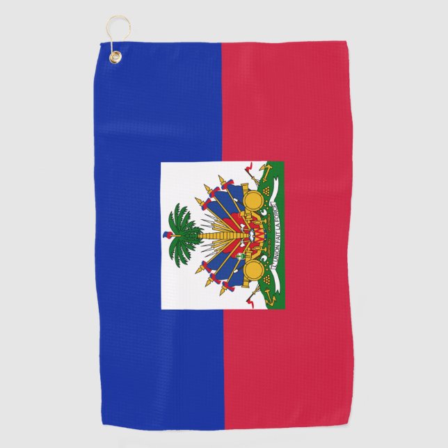 Haitian Flag & golf Haiti /sports Port-Au-Prince Golf Towel (Front)