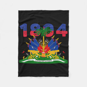 Haitian Flag Pride 1804 Independence Day Haiti Roo Fleece Blanket