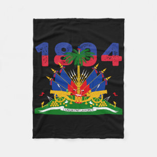 Haitian Flag Pride 1804 Independence Day Haiti Roo Fleece Blanket