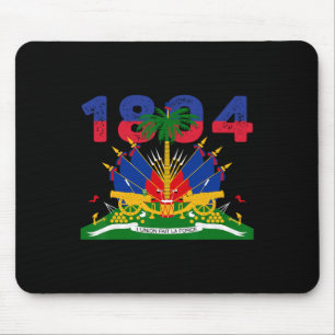 Haitian Flag Pride 1804 Independence Day Haiti Roo Mouse Pad