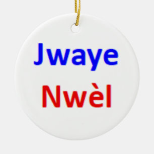 haitian jwaye nwel ceramic ornament