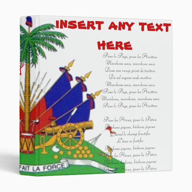 Haitian National Anthem Binder (Front/Spine)